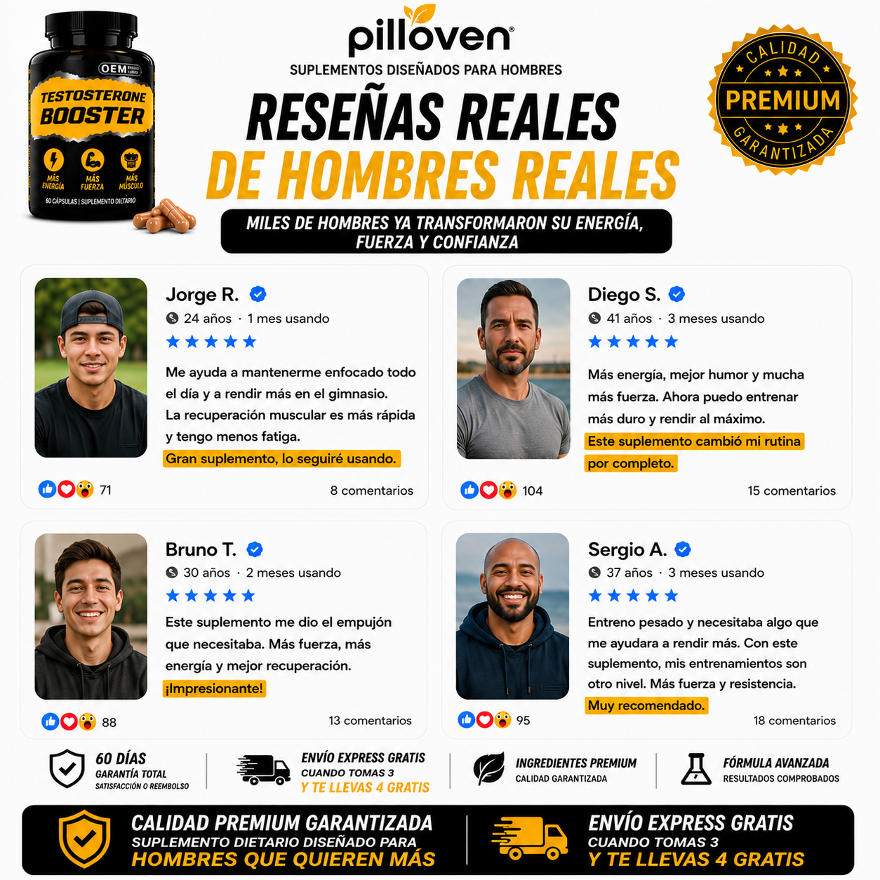 Testosterone Booster™ | Más Energía, Más Fuerza y Más Músculo Cada Día