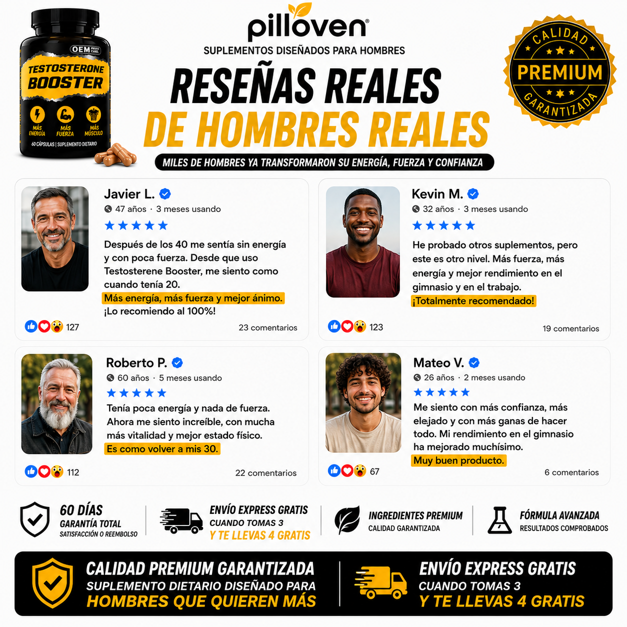 Testosterone Booster™ | Más Energía, Más Fuerza y Más Músculo Cada Día